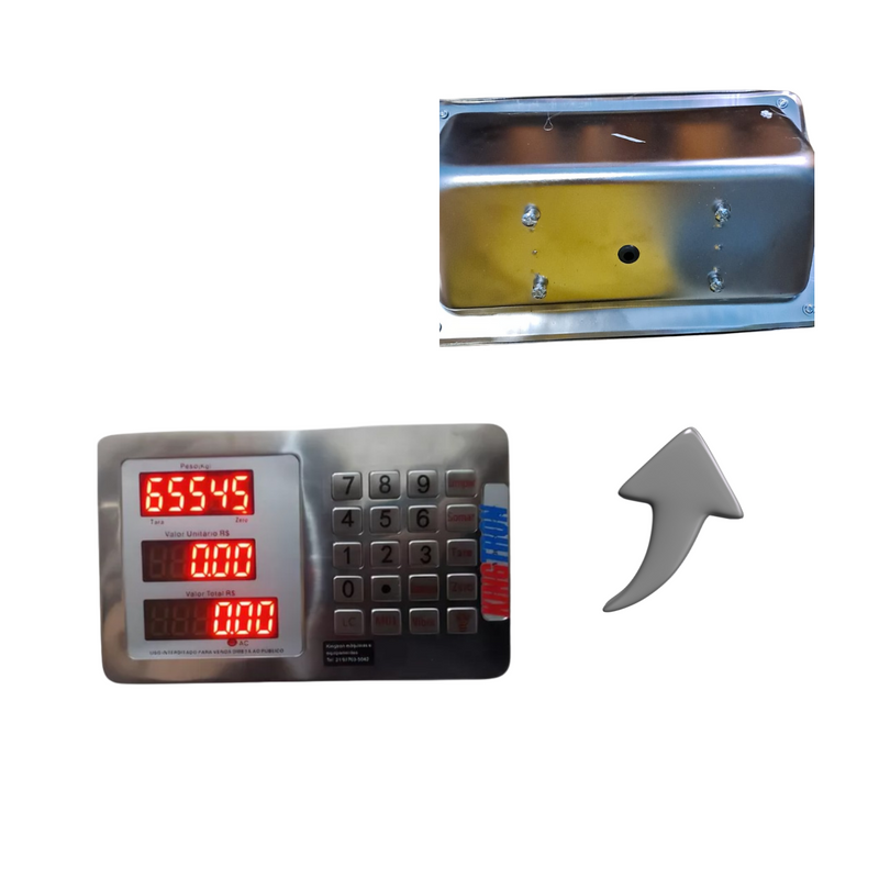 Balança de Gado Barra 85cm Digital Pesagem 4000kg Estabilização Peso